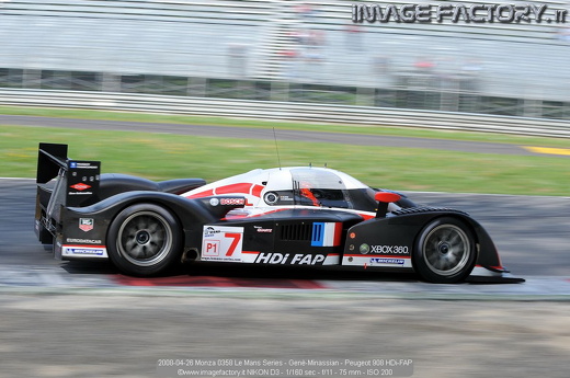 2008-04-26 Monza 0358 Le Mans Series - Genè-Minassian - Peugeot 908 HDi-FAP
